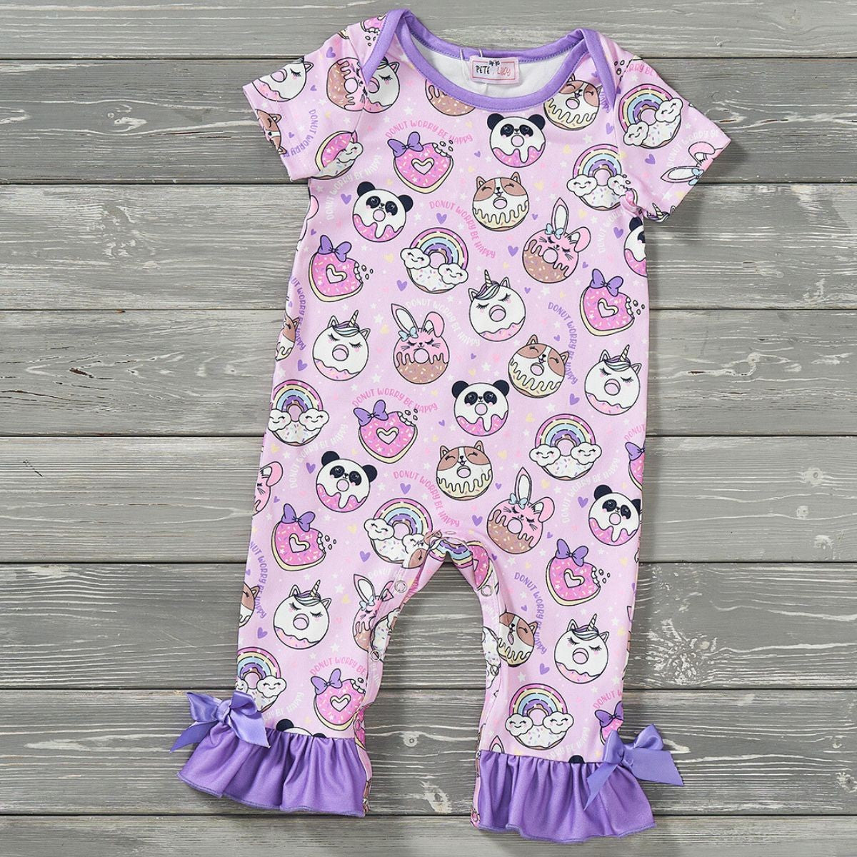 DONUT, WORRY BE HAPPY! GIRL ROMPER