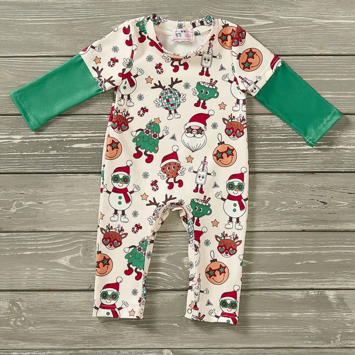 GROOVIN INTO CHRISTMAS BOYS ROMPER